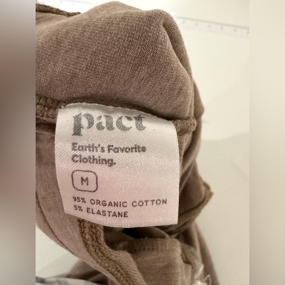 Pact Women's Taupe Organic Cotton Jogger Pants size M - Picture 7 of 8